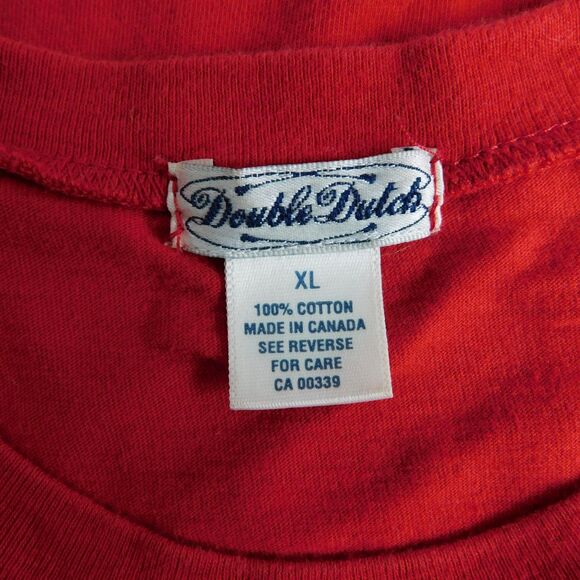 Double Dutch STYX Juniors Womens XL Graphic Band Tee Red Short Sleeve Cotton EUC - Picture 6 of 12